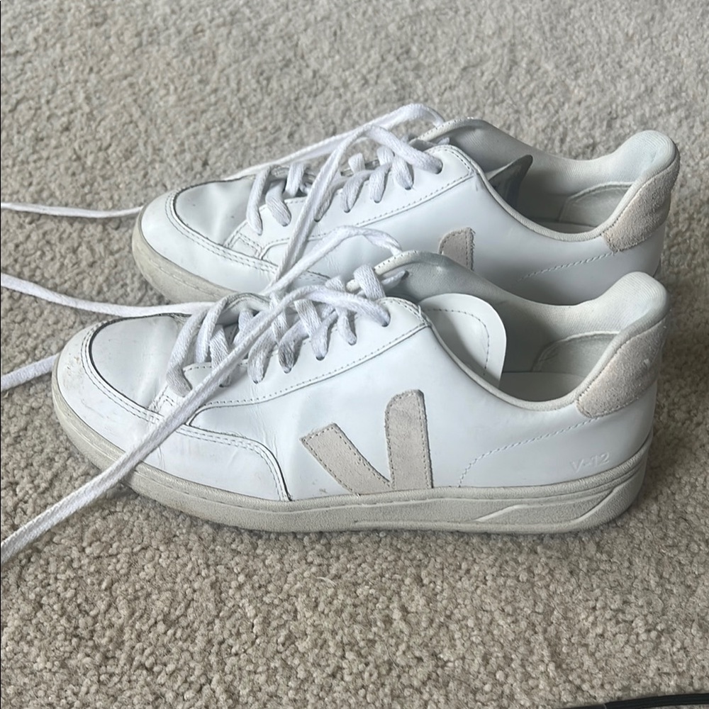 Veja White Sneakers Minimalist Design Casual